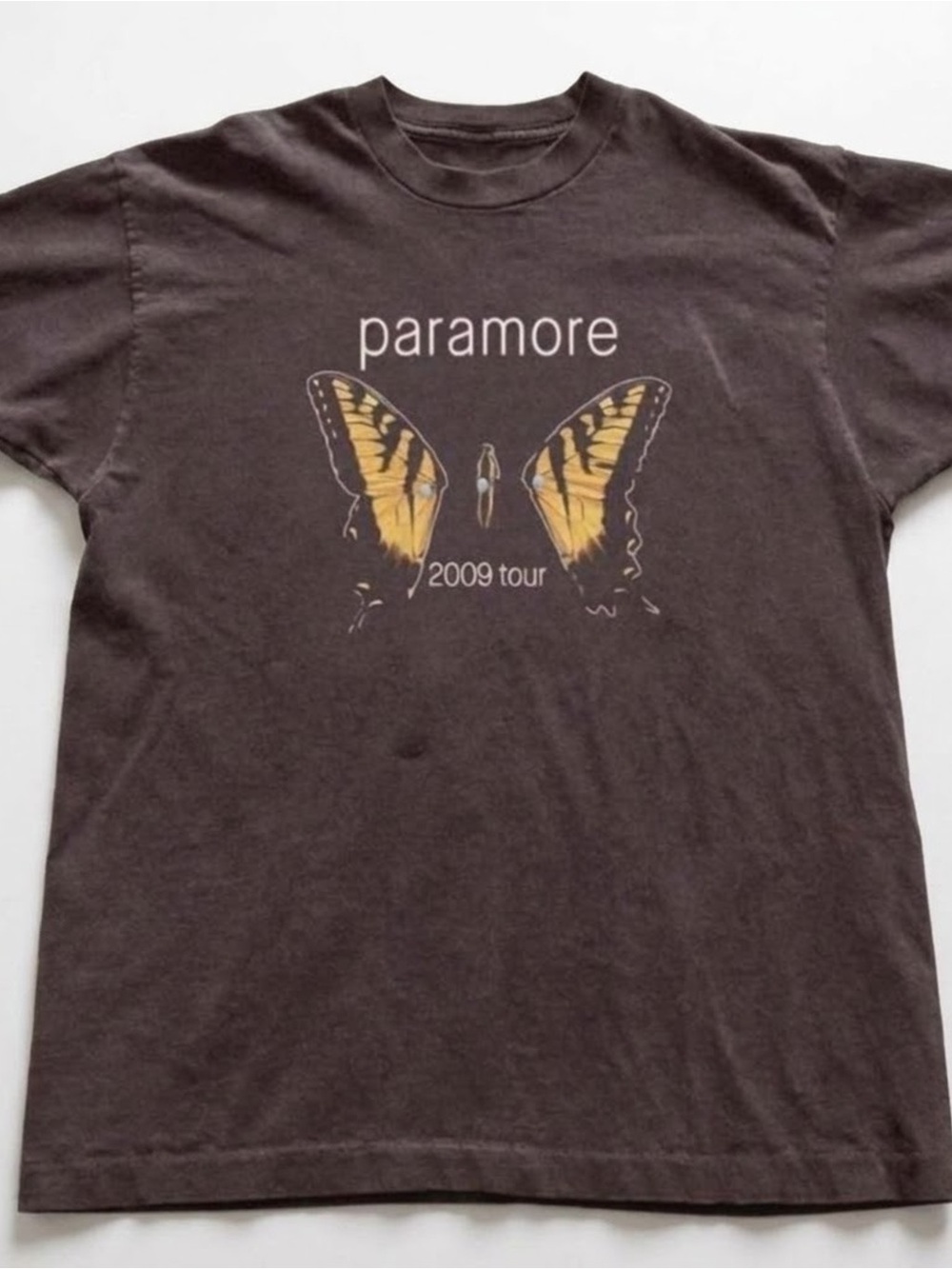 Gildan Brown Paramore Butterfly 2009 Tour Tee